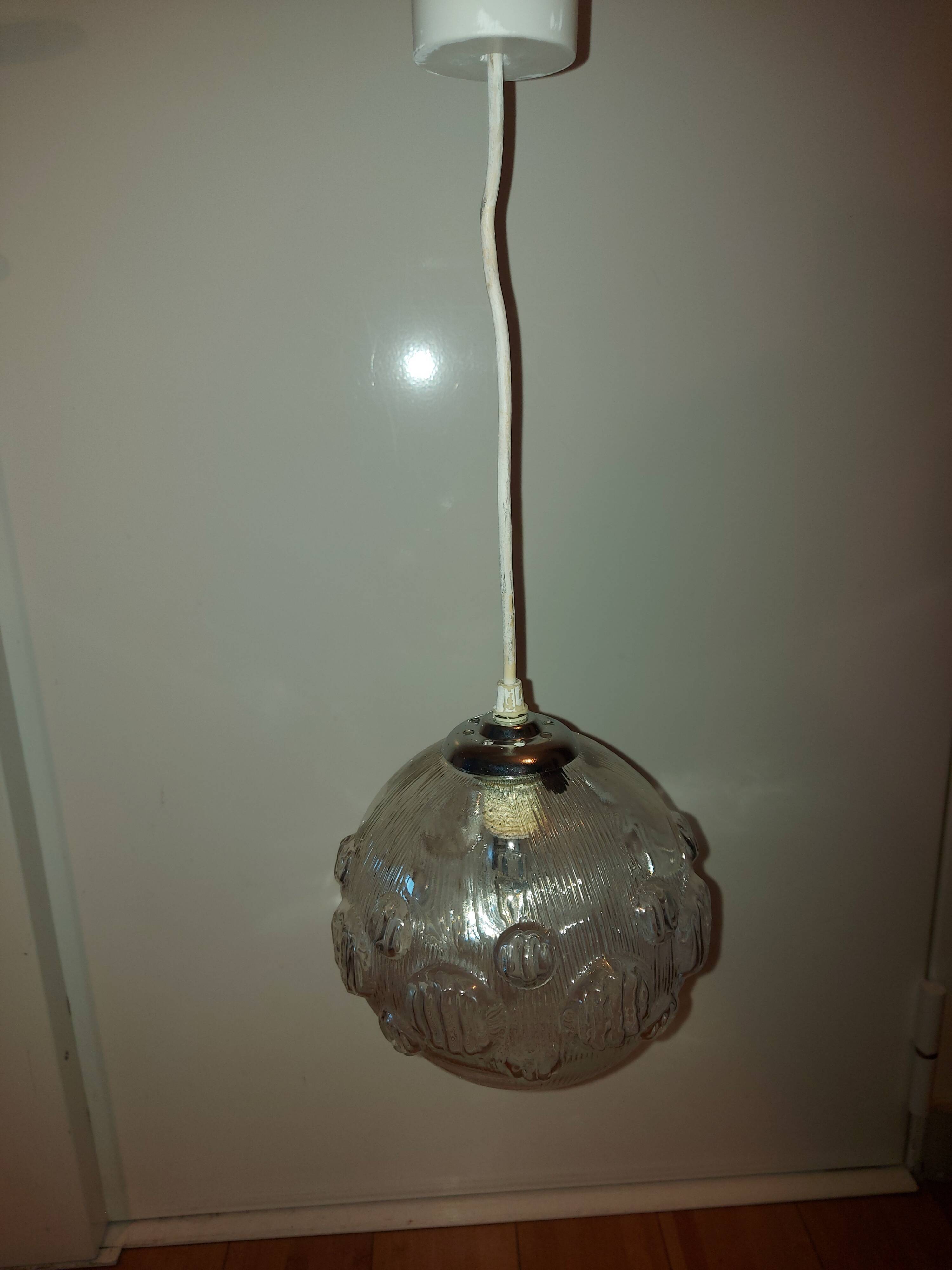 Vintage glass pendant lamp