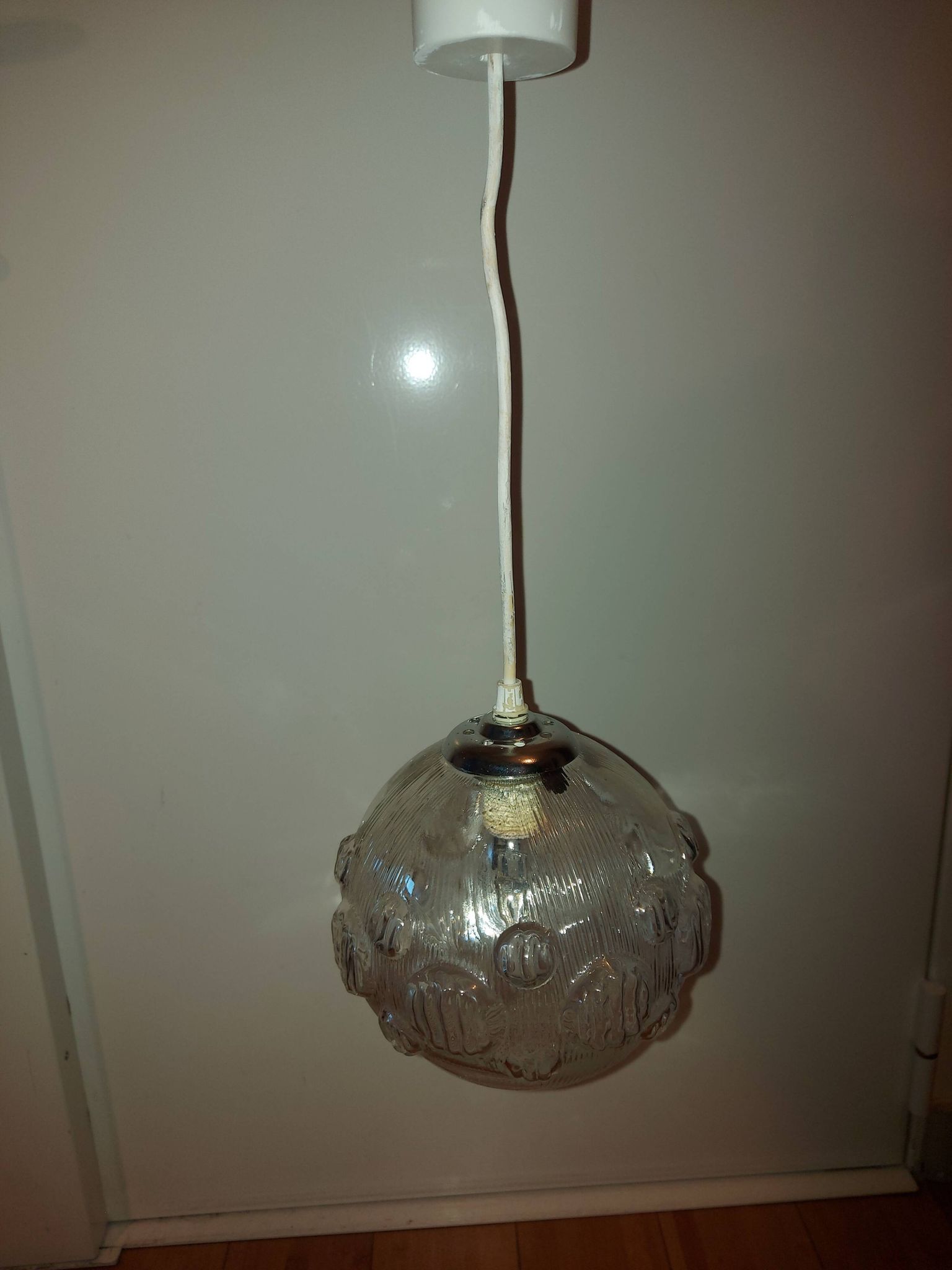 Vintage glass pendant lamp