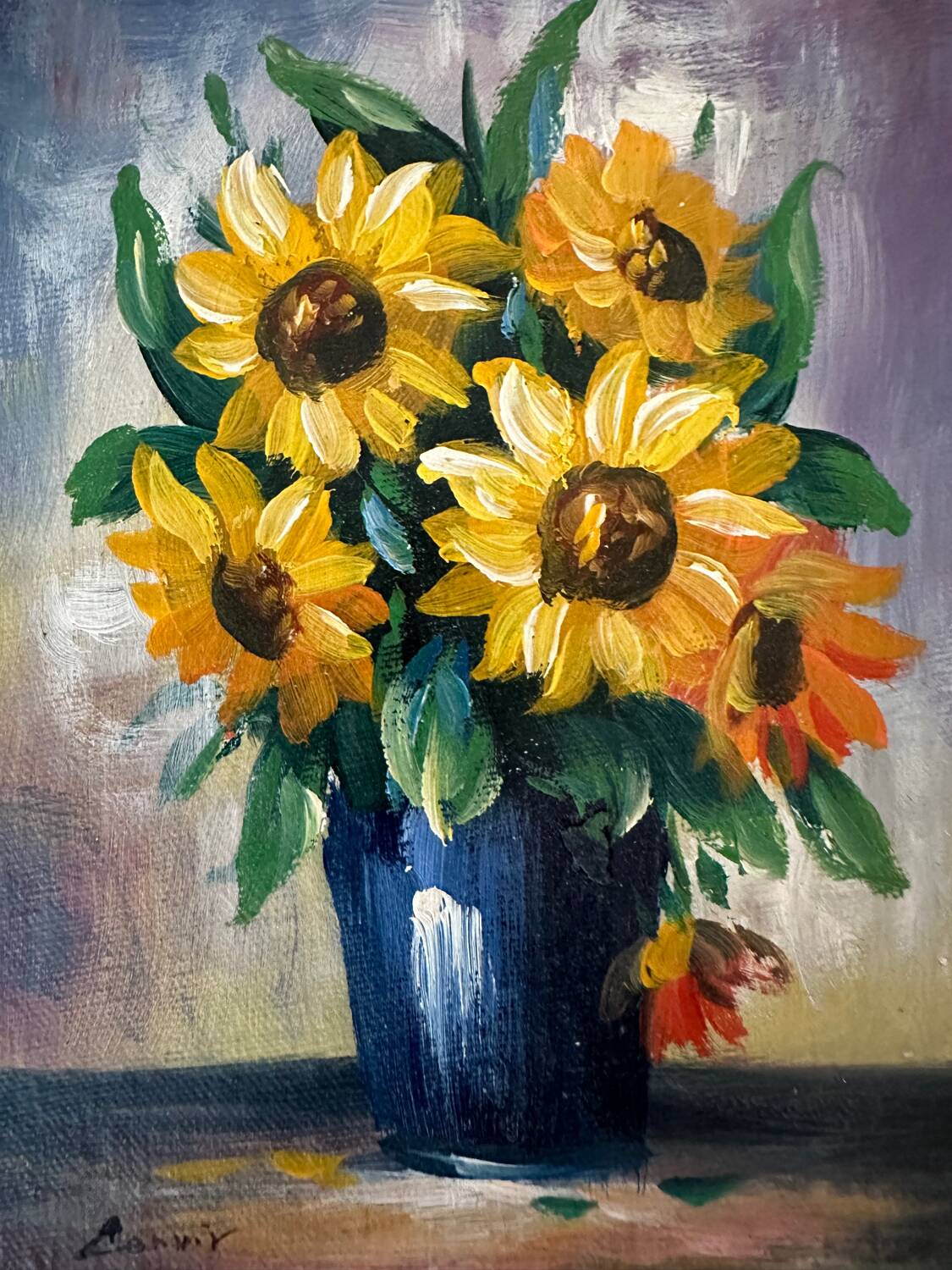 Still life - oil on wood