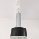 Metal and bubbled glass pendant light, Staff design, 1970s