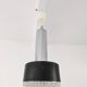 Metal and bubbled glass pendant light, Staff design, 1970s