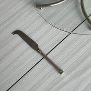 Glass and silver metal cheese board