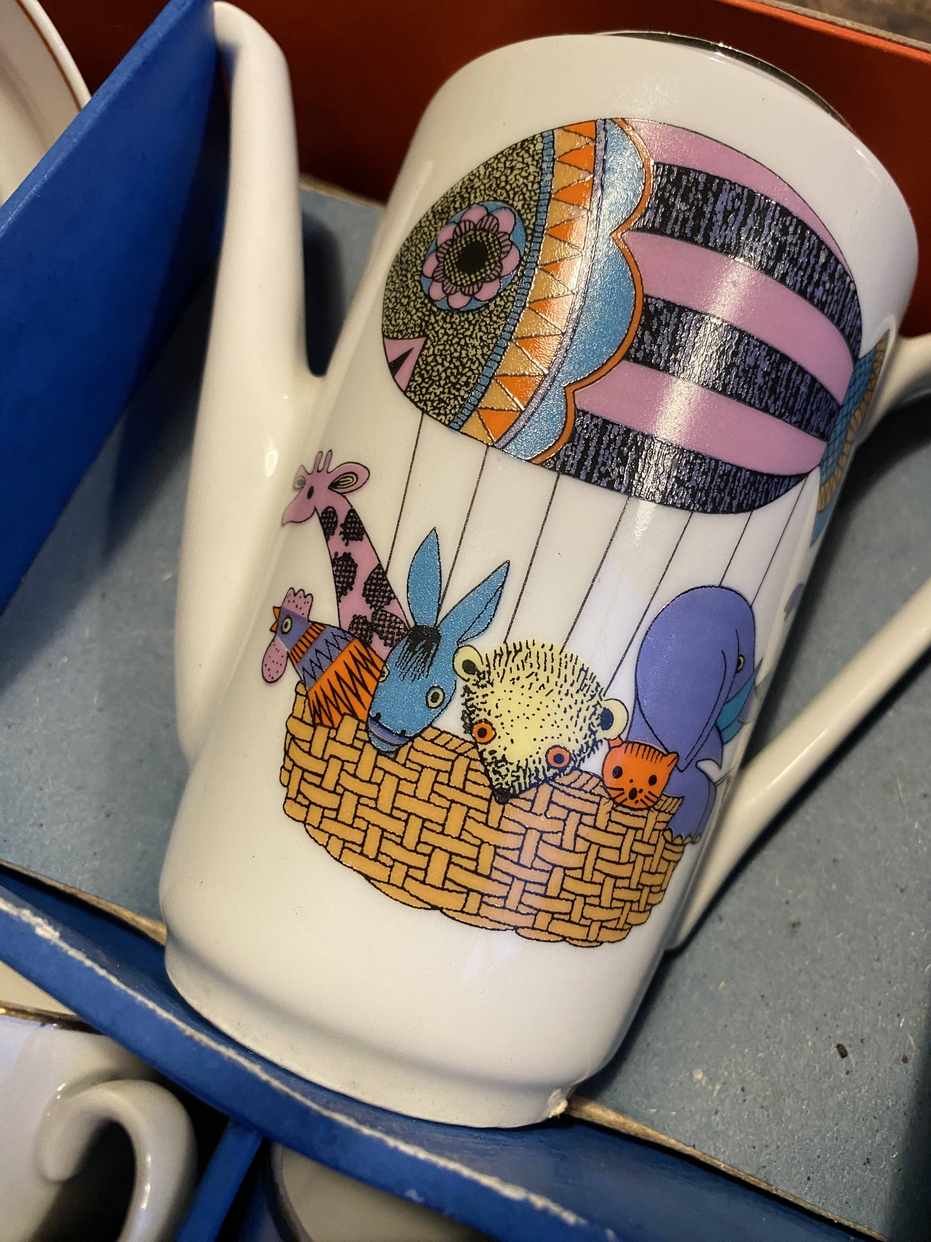 Old vintage porcelain tea set