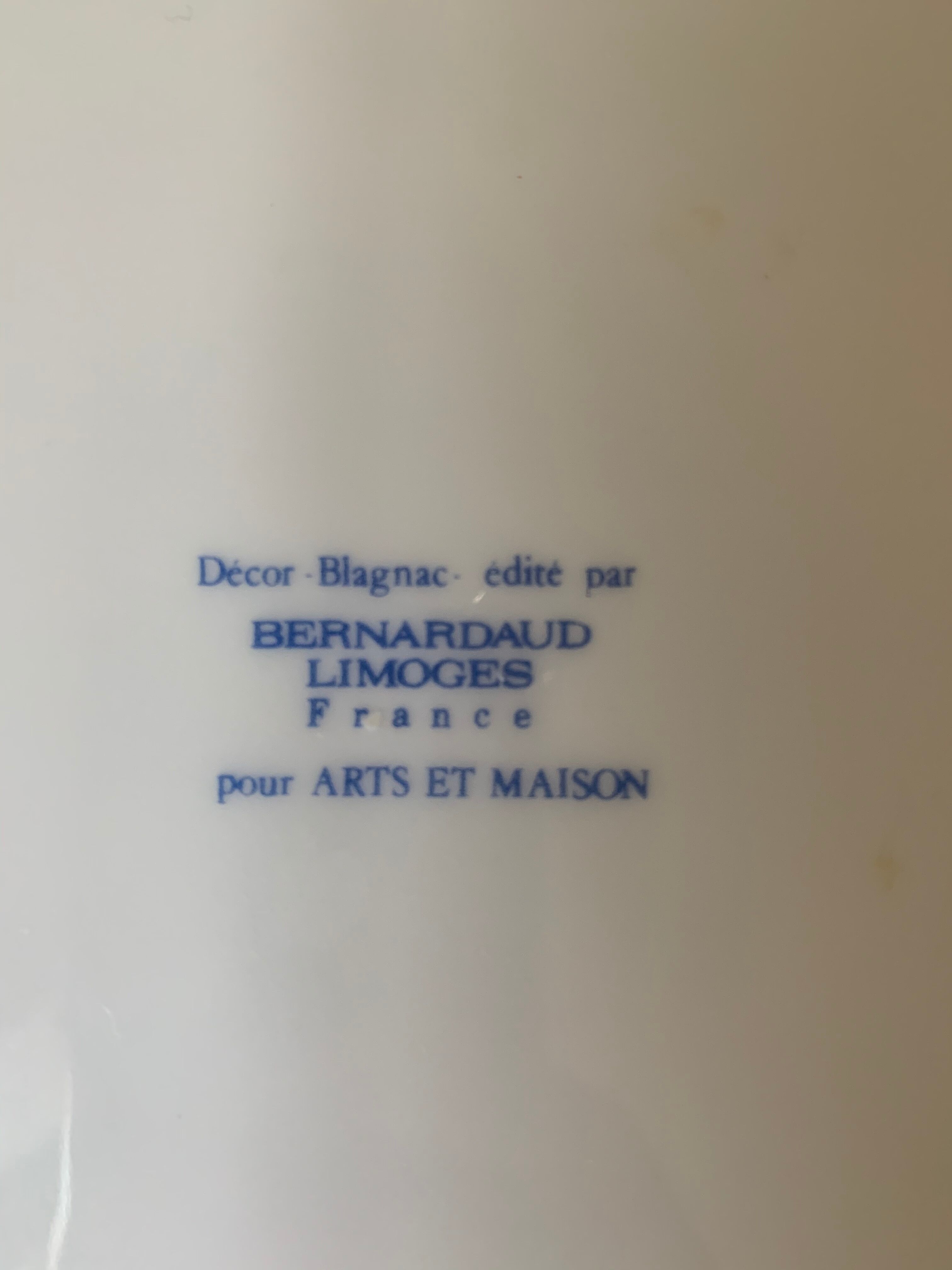 Porcelain dish from Limoges Bernardaud