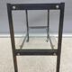 Vintage 1960s metal and glass rolling table