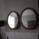 Paire de miroirs anciens ovales