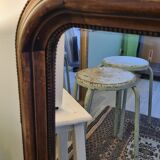 Rectangular mirror vintage wood 82 X 52 cm