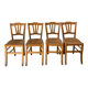 Lot 4 chaises paillées