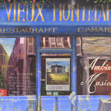 Paris Cafe 'Au Vieux Montmartre' - Oil on Canvas