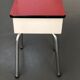 Tabouret coffre formica rouge