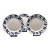 3 assiettes plates lunéville kg modèle "servange"