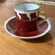 Hand-painted Limoges porcelain cup and saucer signed R. Blier