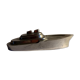 Ashtray, empty pocket aluminum boat 1950s