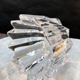Small tulip pocket or signed crystal baguier, Scandinavian design by Jan Johanson Orrefors