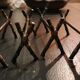 4 silver metal knife holders