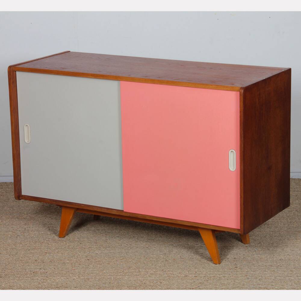 Pink and white chest of drawers by Jiri Jiroutek, model U-452 circa 1960