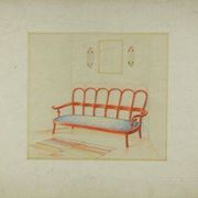 Dining room bench and armchair set, Vienna-Budapest, circa 1930.