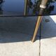 Glass and brass coffee table