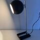 Large vintage 1960s eyeball design black and wood desk lamp - 50 cm