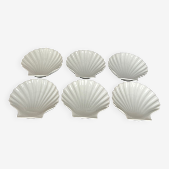 6 porcelain shell cups