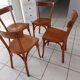 Suite of 4 chairs by Bistrot Baumann vintage 1960s