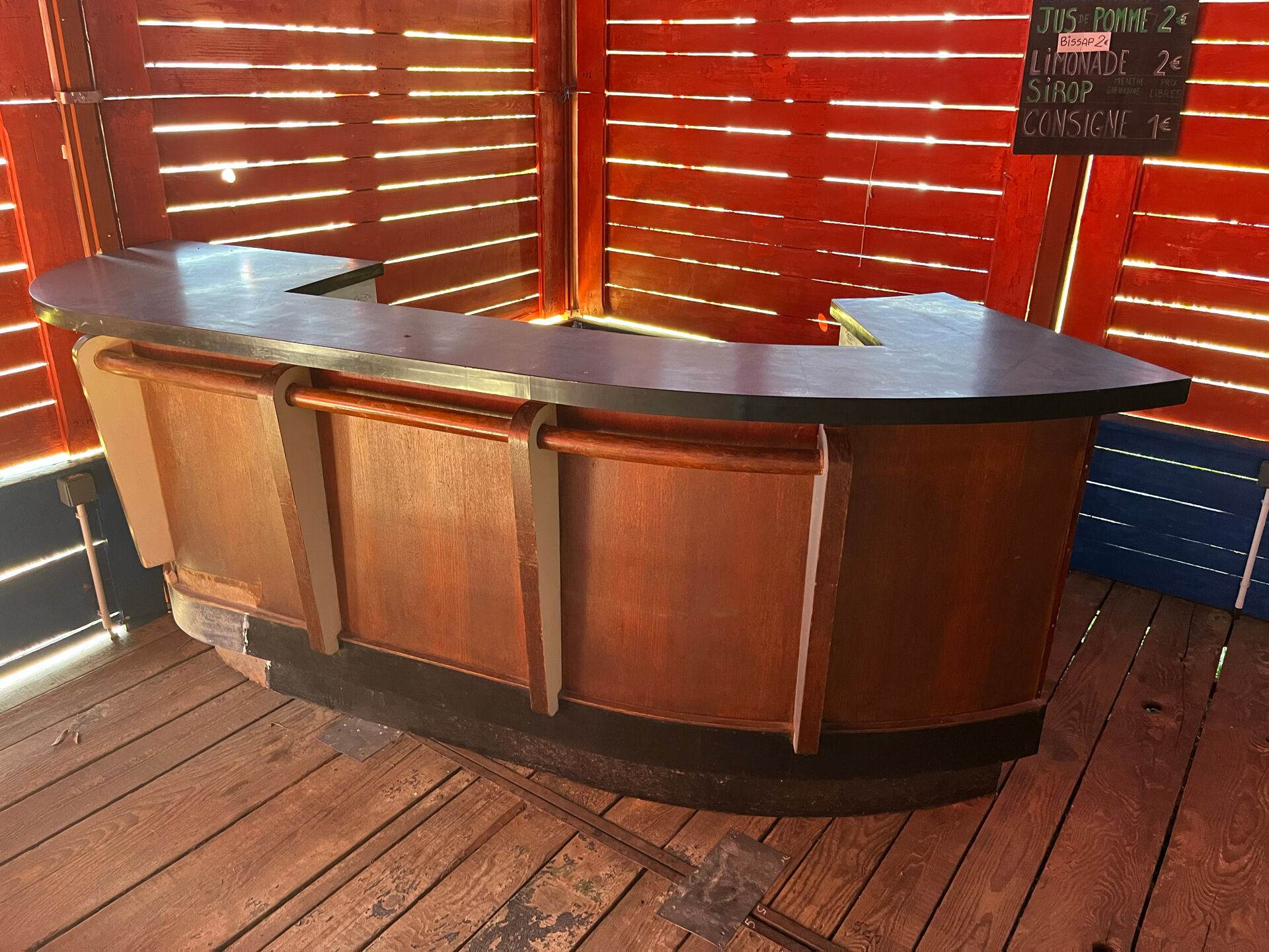 1950s bar in oak and Formica