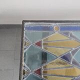 Table basse vintage en vitrail 1960