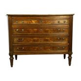 Louis XVI-era Parisian dresser in mahogany and gilded bronzes