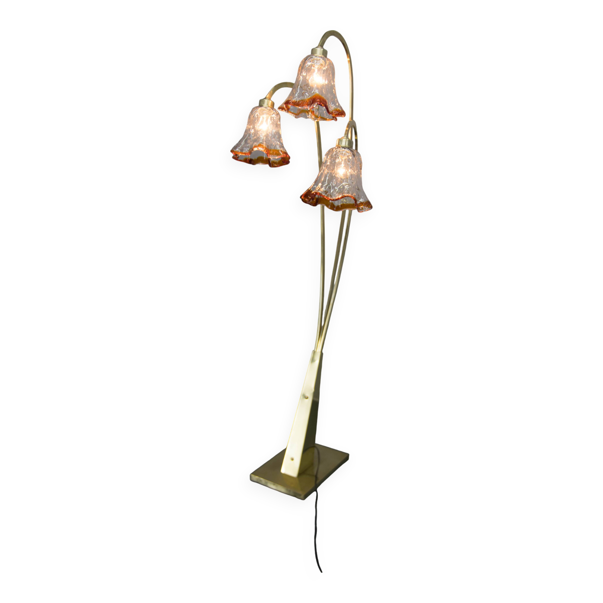 Murano Glass Floor Lamp, Italy, 1980s