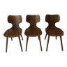 3 chaises Baumann bois modèle Lilas