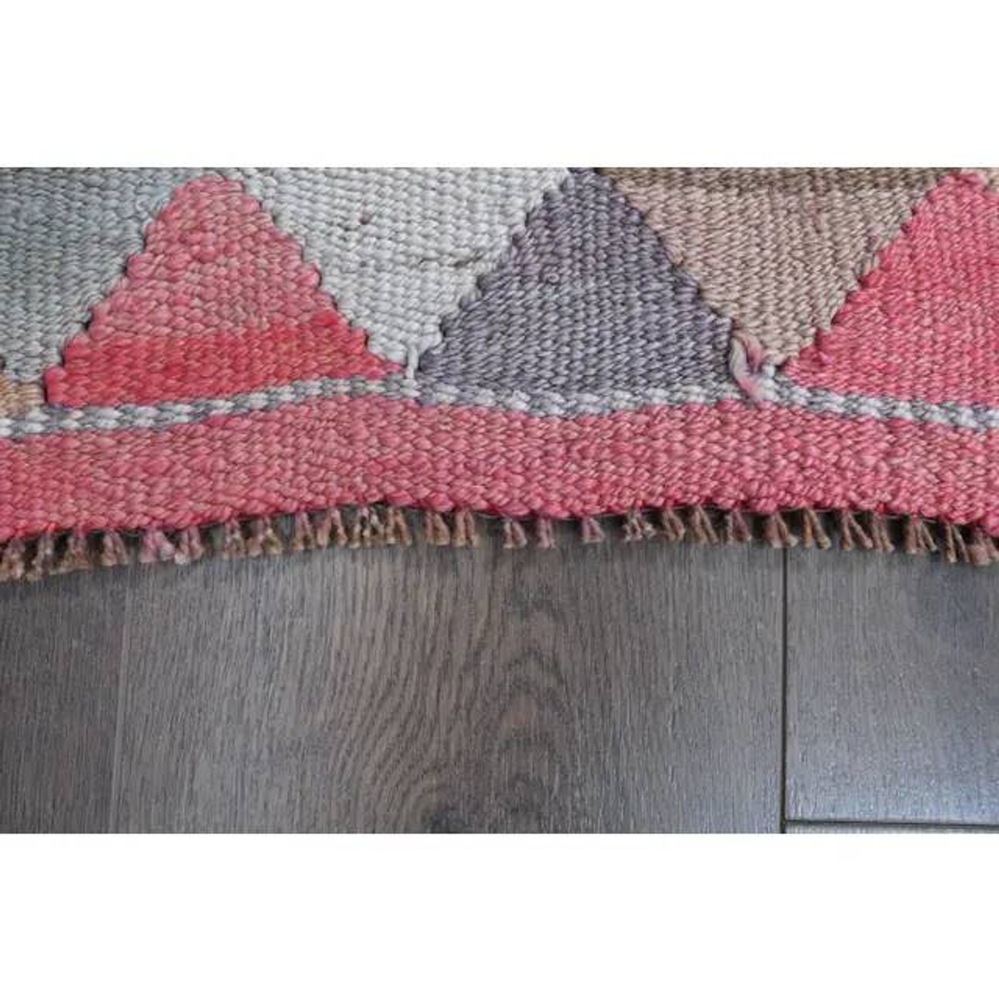 1970s Vintage Turkish Oushak Handmade Wool Cotton Pink Runner Rug 93X323