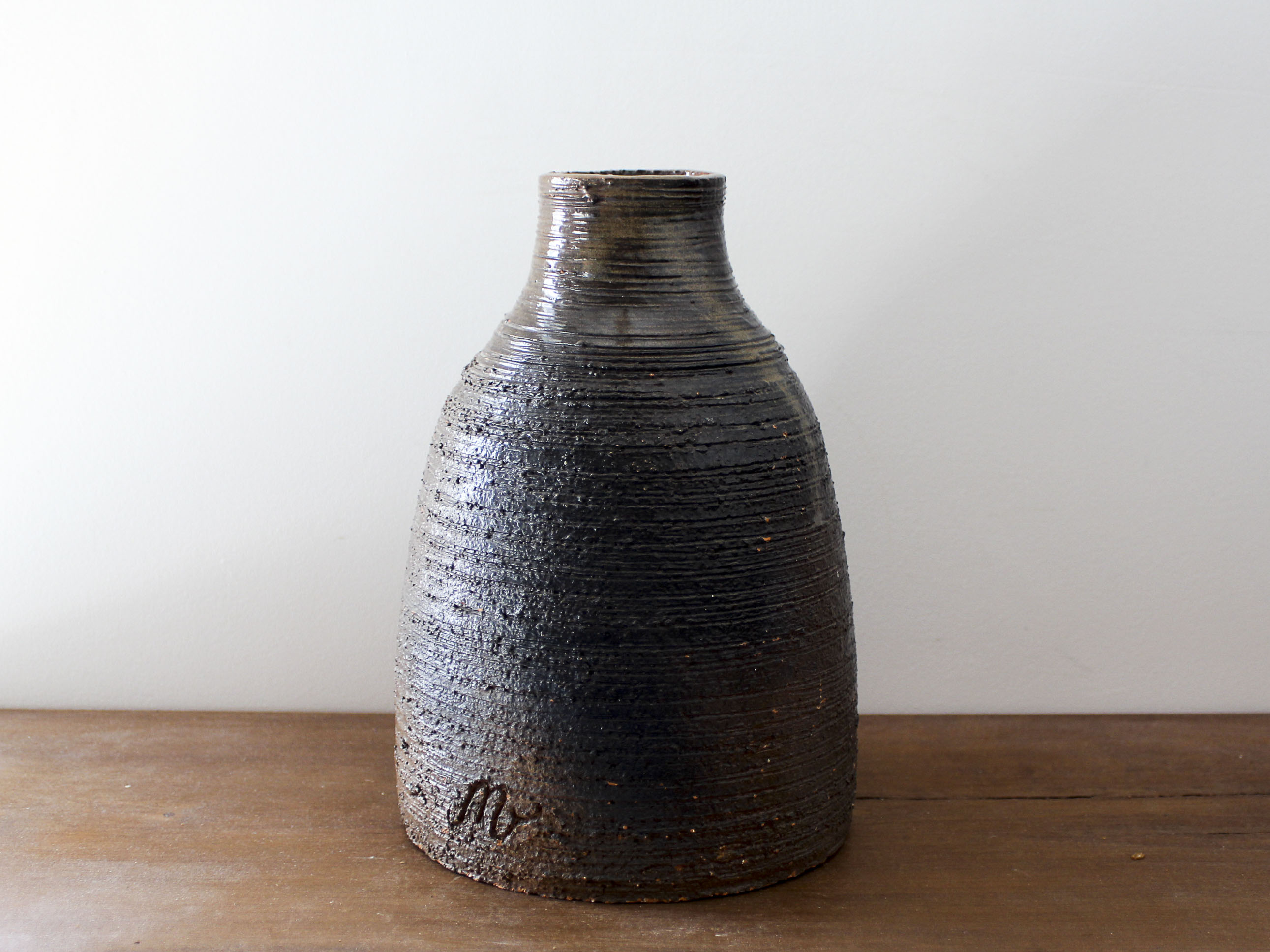 Glazed terracotta vase