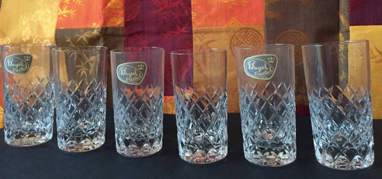 Set of 6 crystal liquor glasses - Bayel