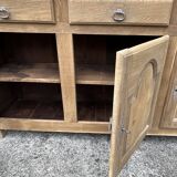 Solid Oak Sideboard Mid 20th Century
