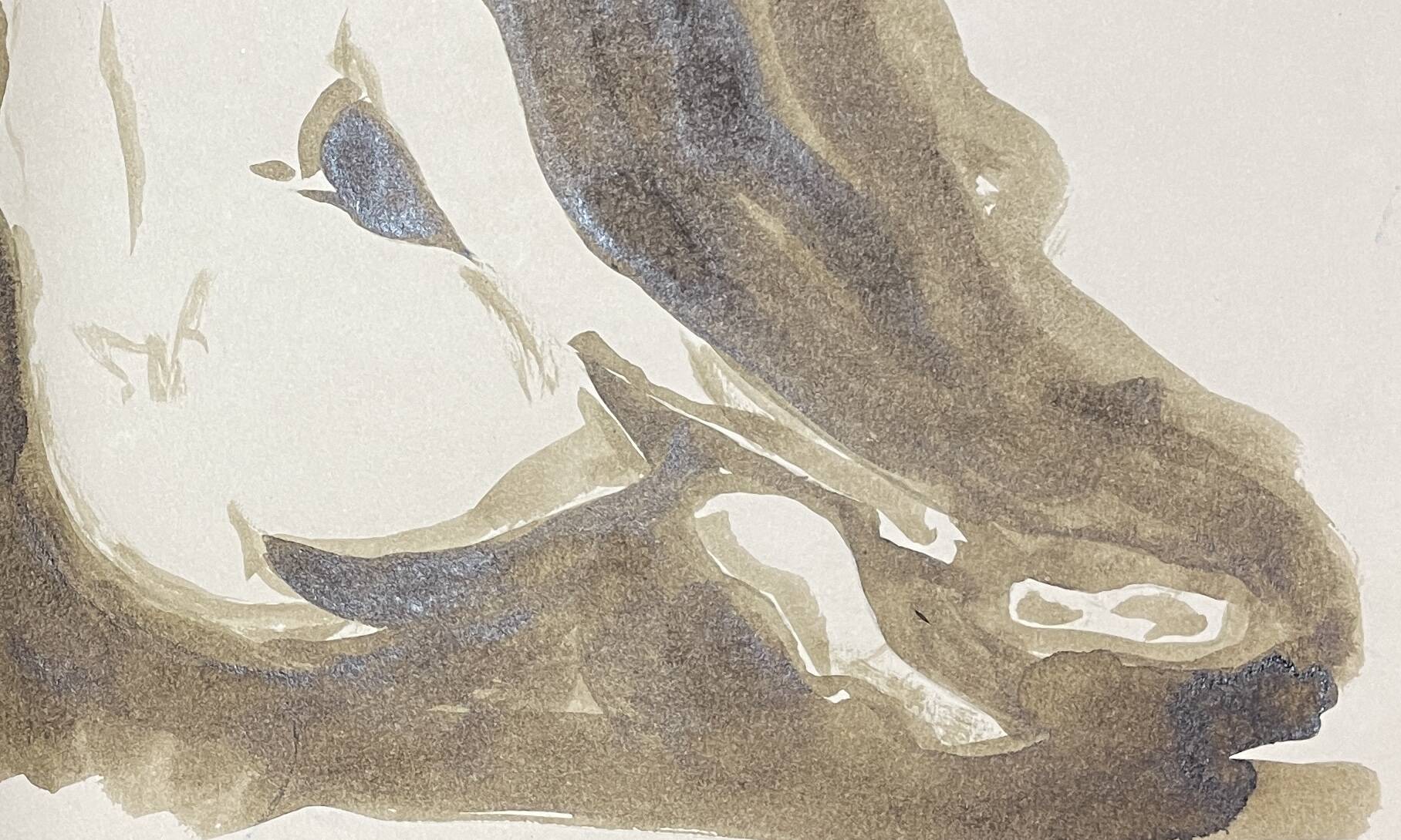 Painting signed in Chinese ink “female back”