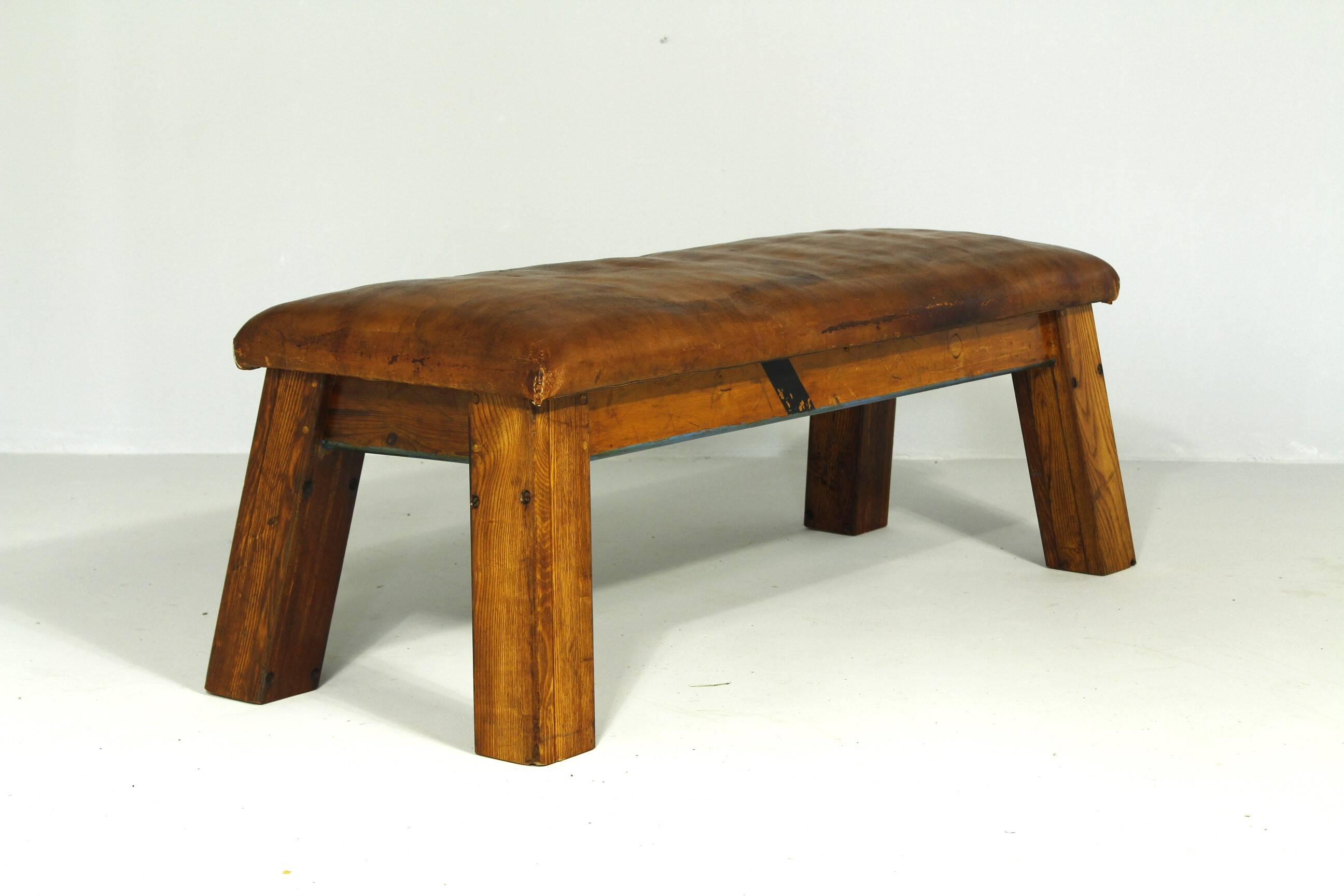 Leather Gym Bench, 1950s