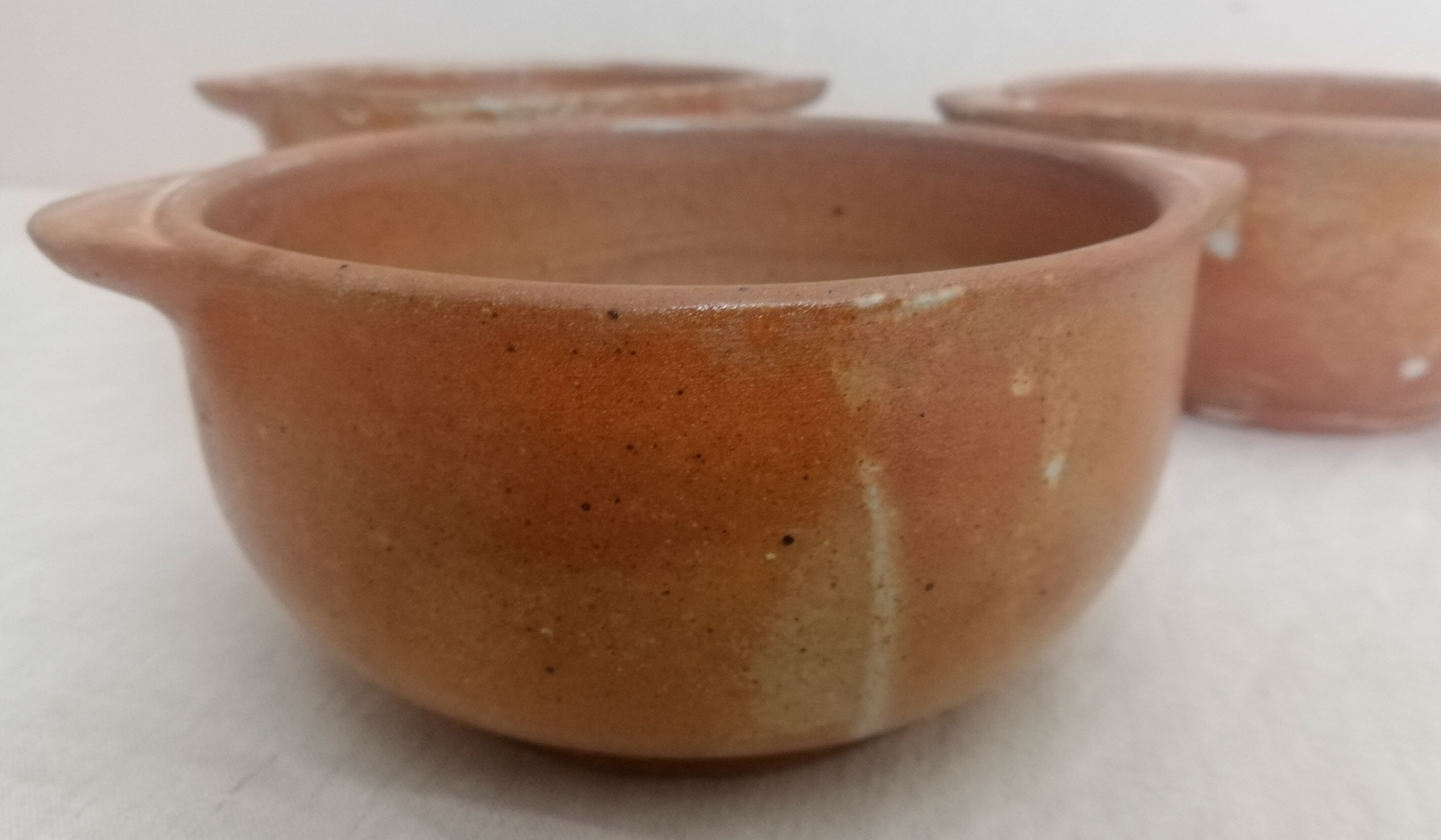 Set of 4 bowls handmade sandstone 60s