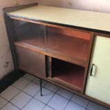 Yellow formica sideboard