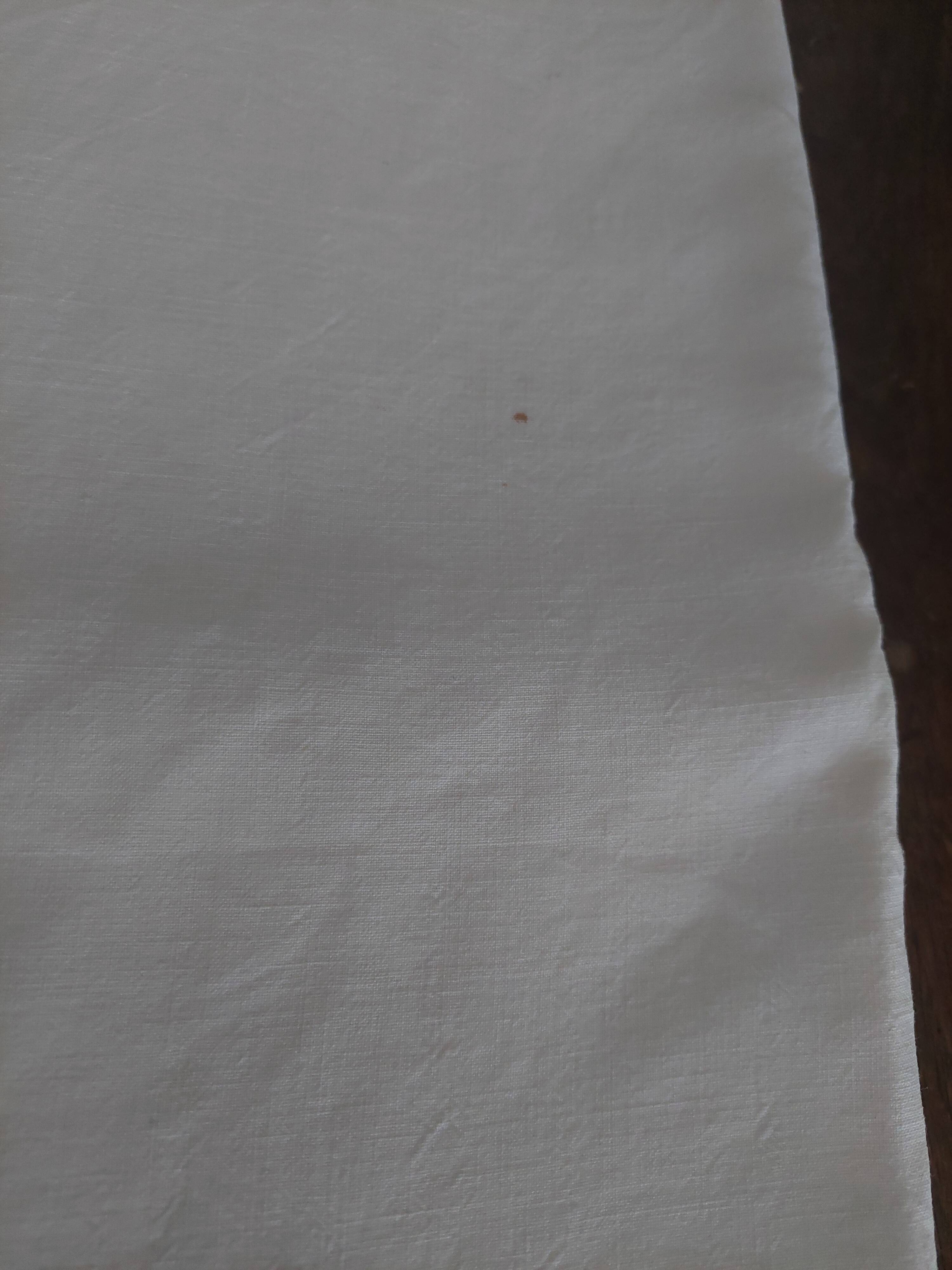 Drap ancien métis lin coton 200 X 280 cm monogramme JG