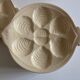 set of 6 oyster plates in ivory Gien earthenware 1960