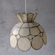 Suspension in mother-of-pearl and brass flower shape