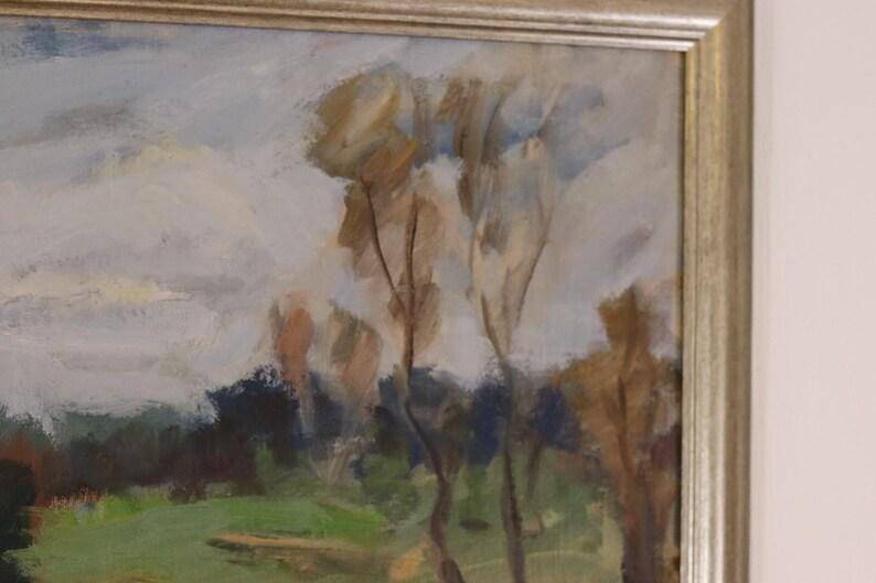 Mid Century Swedish Oil on Canvas – Landscape by Gunnar Ekdahl