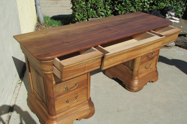 Minister in solid walnut desk