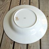 Porcelain service dish by Limoges france nenuphar rose decoration