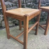 6 straw chairs 1960