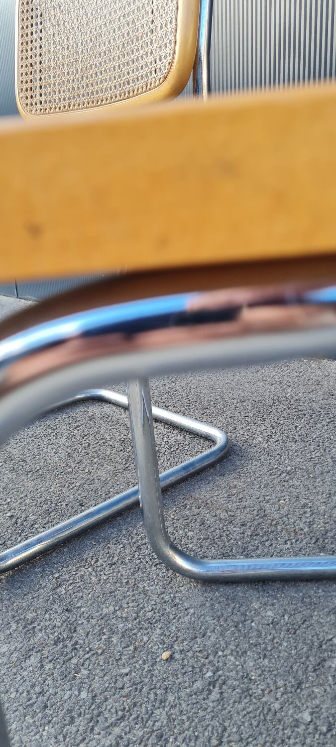 Pair of chairs cesca B32 by Marcel breuer