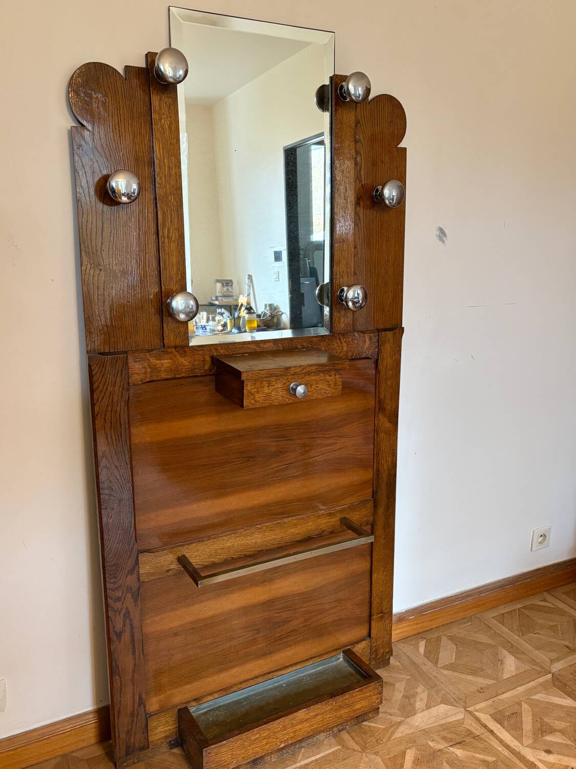50s cloakroom coat rack