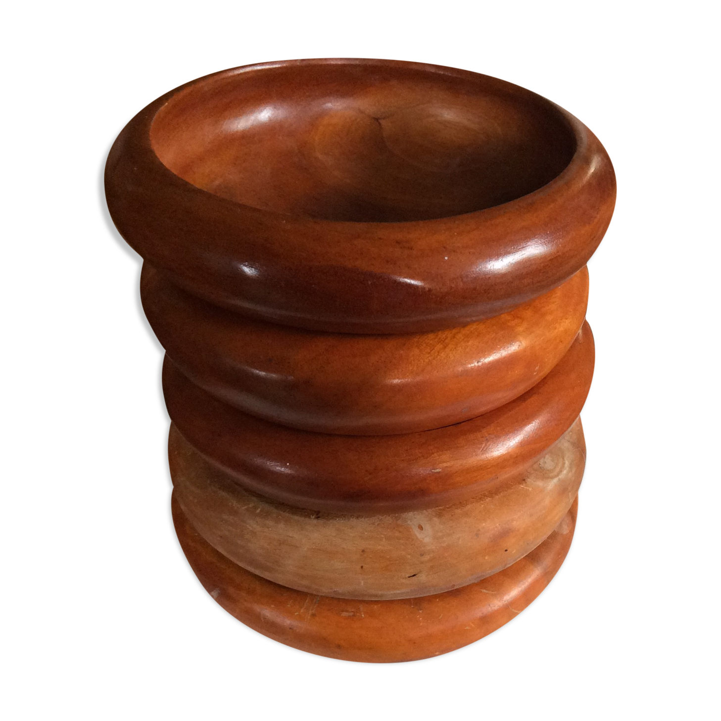 Série de 5 coupelles en bois