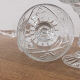 Cut crystal champagne glasses