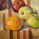 Tableau "Nature morte aux fruits" par Prosper Chalon, Huile sur Toile de 1952